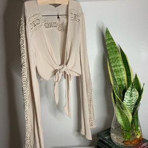 Forever21 bell sleeves crop top